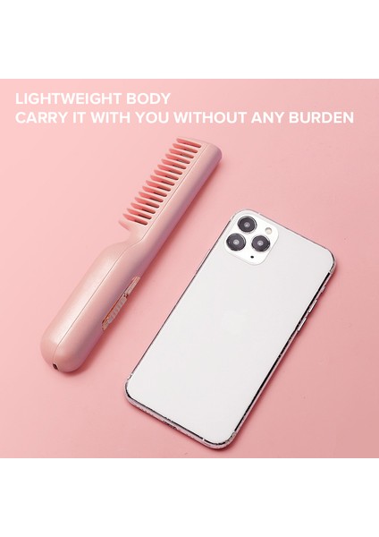 Ubeator - Unisex Taşınabilir Seyahat Isı Tarak Fırçaları Sakal Veya Saç Düzleştirici Aletler USB Tip-C Arayüzü (Yurt Dışından) fırsatları