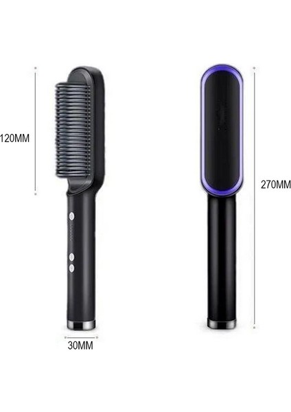 Yenı Saç Düzleştirici Erkekler Sakal Tarak Turmalin Seramik Saç Bigudi Fırça Saç Tarak Düzleştiriciler Saç Maşası Demir Saç Fırçası (Yurt Dışından) fırsatları