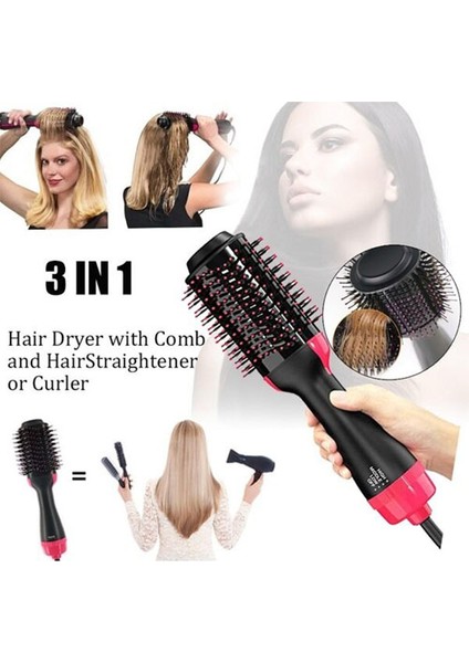 100% Yüksek Kalite 3in1 Bir Adım Saç Kurutma Makinesi ve Dolgunlaştırıcı Kuaför Sıcak Hava Şekillendirici Fırça Salon Saç Düzleştirici Pakistan'da (Yurt Dışından) fiyatları