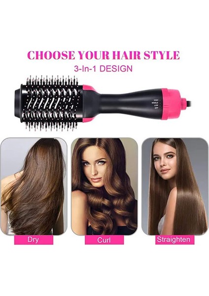 100% Yüksek Kalite 3in1 Bir Adım Saç Kurutma Makinesi ve Dolgunlaştırıcı Kuaför Sıcak Hava Şekillendirici Fırça Salon Saç Düzleştirici Pakistan'da (Yurt Dışından) modelleri