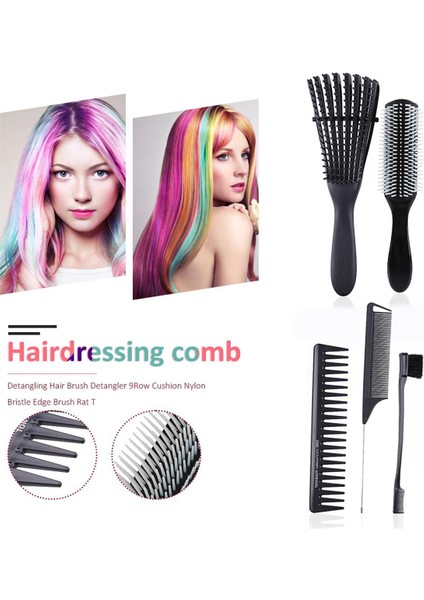 Dolaşık Açıcı Saç Fırçası Saç Derisi Masaj Saç Tarak Dolaşık Açıcı Fırça Kıvırcık Saç Fırçası Dolaşık Açıcı Saç Fırçası Kadın Erkek Salon (Yurt Dışından)