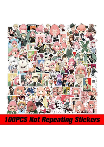 100 Adet/paket Anime Manga Çıkartmalar Karikatür Sevimli Graffiti Çıkartmalar (Yurt Dışından)