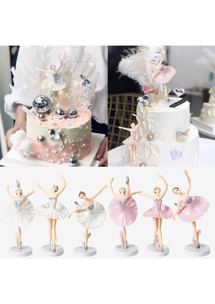 Adet/takım Bale Dans Kız Süsler Kek Topper Doğum Günü Partisi Dekorasyon Taban Kek Dekor ile Zarif Süsler (Yurt Dışından)