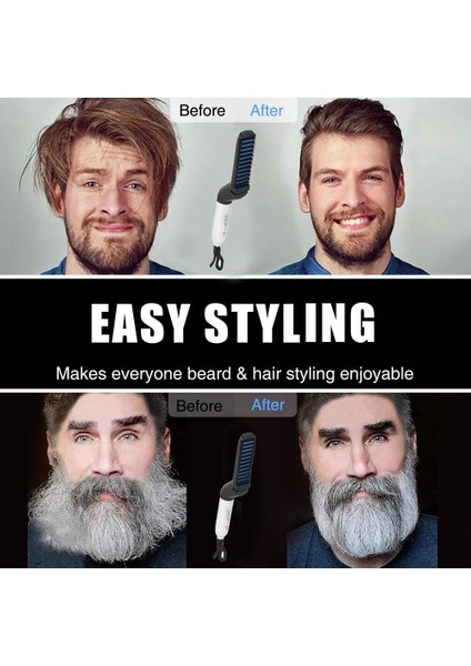 Erkek Saç Düzleştirici Düzleştirici Düzleştirici Çok Fonksiyonlu Saç Tarak Fırça Hızlı Sakal Düzleştirici Isıtmalı Saç Tarak Şekillendirici (Yurt Dışından) indirimleri