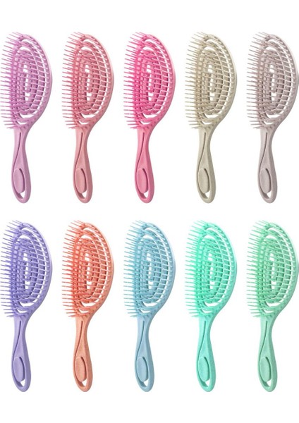 Elastik Karışık Saç Tarak Masaj Tarak Dolaşık Açıcı Saç Fırçası Oymak Islak Kıvırcık Saç Fırçaları Berber Tarak Salon Şekillendirici Araçları (Yurt Dışından)