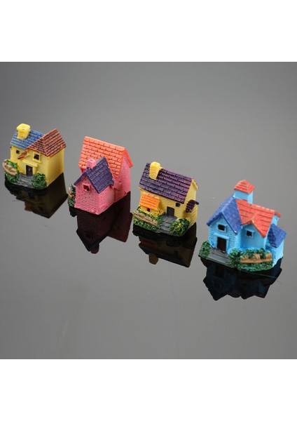 Yapay Mini Minyatür Reçine Ev Zanaat Süsleme Küçük Ev Modeli Dekor (Yurt Dışından) modelleri