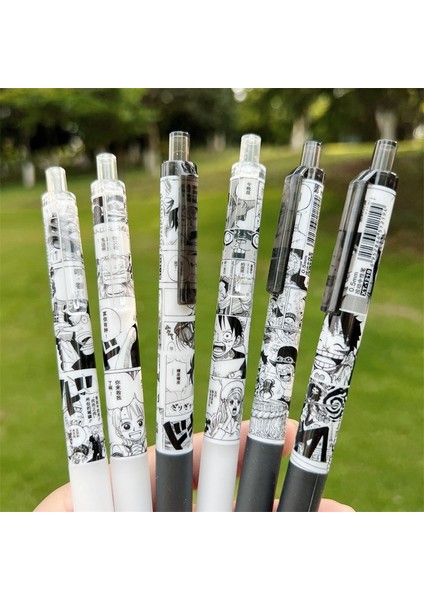6 Adet/takım Anime One Piece Naruto Aotu Dünya Karikatür Baskı Jel Kalem 0.5mm Siyah Basın Kalemler Erkek Öğrenci Okul Kırtasiye Hediye (Yurt Dışından) fırsatları