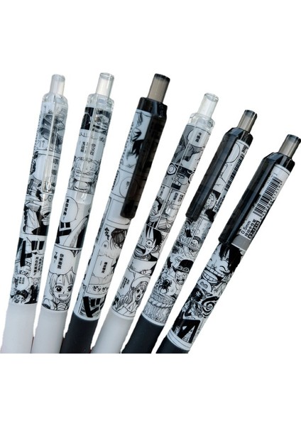 6 Adet/takım Anime One Piece Naruto Aotu Dünya Karikatür Baskı Jel Kalem 0.5mm Siyah Basın Kalemler Erkek Öğrenci Okul Kırtasiye Hediye (Yurt Dışından) indirimleri