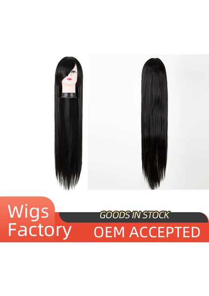 Fabrika Satışı 100CM Düz Saç Partisi ve Cosplay Perukları (Yurt Dışından)