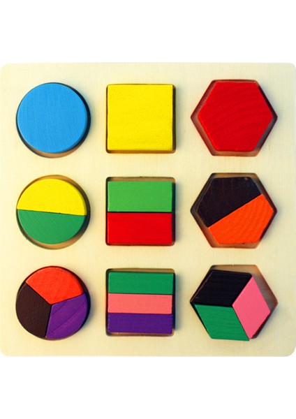 Geometrik Şekil Plaka Çocuk Bulmaca Ahşap Yapboz Bilişsel Eşleştirme Tahtası (Yurt Dışından) fırsatları