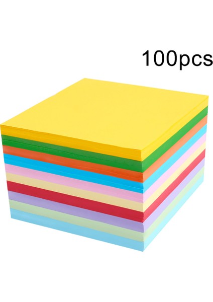 100 Adet Kare Origami Kağıt Çift Taraflı Renkli Dıy Katlanmış Papercraft Aracı (Yurt Dışından)