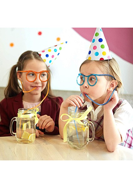 Gözlük Straw Çok Amaçlı Komik Yenilik Gözlükler Straw Drinkware Dekor (Yurt Dışından) indirimleri