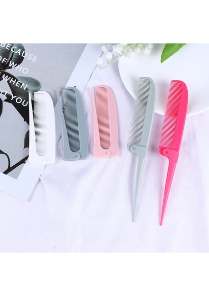Kadın Katlanabilir Saç Tarak Çift Başlı Diş Tarak Seyahat Taşınabilir Dıy Saç Güzellik Plastik Tarak Masaj Fırçası Kuaförlük Araçları (Yurt Dışından)