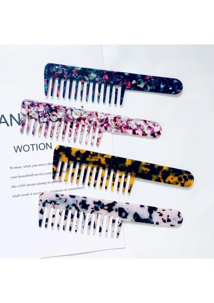 Kore Asetat Saç Combs Renkli Kuaförlük Tarak Saç Fırçası Kadın Kızlar Için Saç Şekillendirici Aracı Kabuk Asetat (Yurt Dışından)