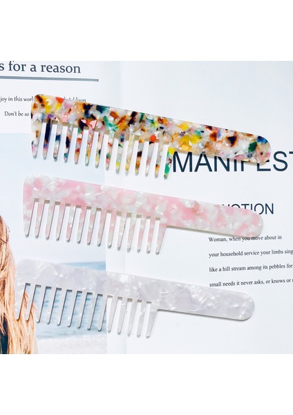 Kore Asetat Saç Combs Renkli Kuaförlük Tarak Saç Fırçası Kadın Kızlar Için Saç Şekillendirici Aracı Kabuk Asetat (Yurt Dışından) fiyatları