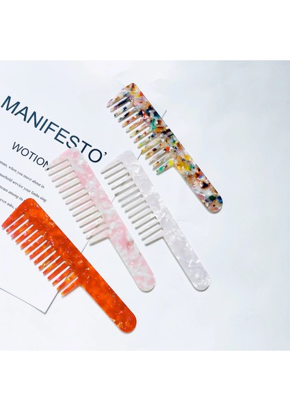 Kore Asetat Saç Combs Renkli Kuaförlük Tarak Saç Fırçası Kadın Kızlar Için Saç Şekillendirici Aracı Kabuk Asetat (Yurt Dışından) modelleri