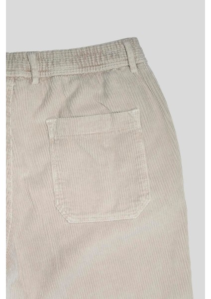 Pileli Cepli Kadife Dokulu Jogger Erkek Pantolon