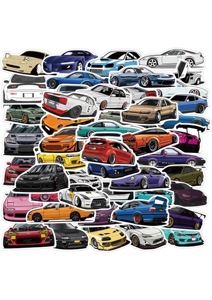 50 Adet Jdm Otomotiv Araba Graffiti Etiket Gitar Bavul Kaykay Etiket Cologo (Yurt Dışından) fırsatları