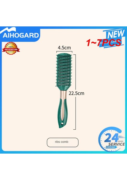 ~ 7 Adet Popüler Detangle Saç Fırçası Tarak Yetişkin Çocuklar Için Kafa Derisi Masajı Profesyonel Ev Salon Kuaförlük Islak Kıvırcık (Yurt Dışından)