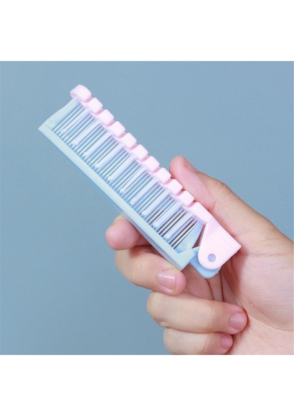 Tattie Lamera Top Katlanır Taşınabilir Saç Tarağı Pürüzsüz ve Tahriş Edilmiş Çift Kafalı Çift Kullanımlı Düz Saç Kıvırcık Tarak Mayıs. (Yurt Dışından) fırsatları