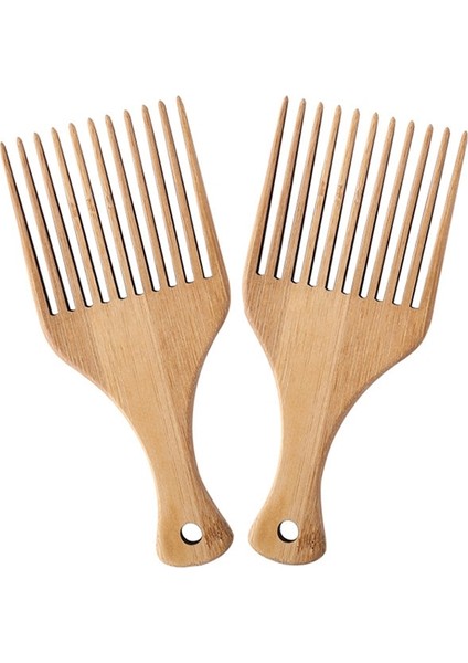 17.5cm Bambu Saç Dolaşık Açıcı Tarak, Kıvırcık Saçlar Için Geniş Diş Tarağı, Kalın Dalgalı, Islak ve Kuru Için Uzun Saç Dolaşık Açıcı Tarak (Yurt Dışından)