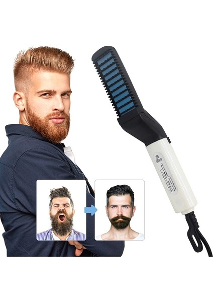 Sakal Saç Düzleştirici Elektrikli Saç ve Sakal Düzleştirici Şekillendirici Aksesuarları Düz Saç Bigudi Şekillendirici Araçları Erkekler Sakal Tarağı (Yurt Dışından) fiyatları