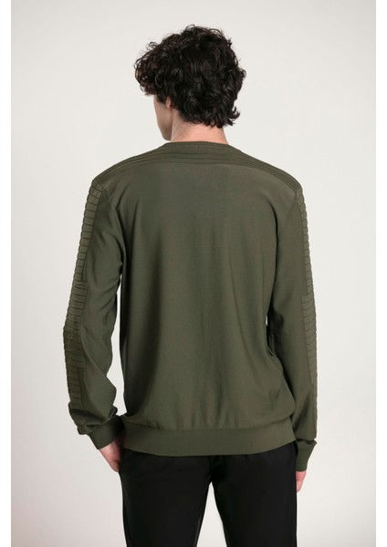 Bisiklet Yaka Slim Fit Basic Erkek Triko Kazak