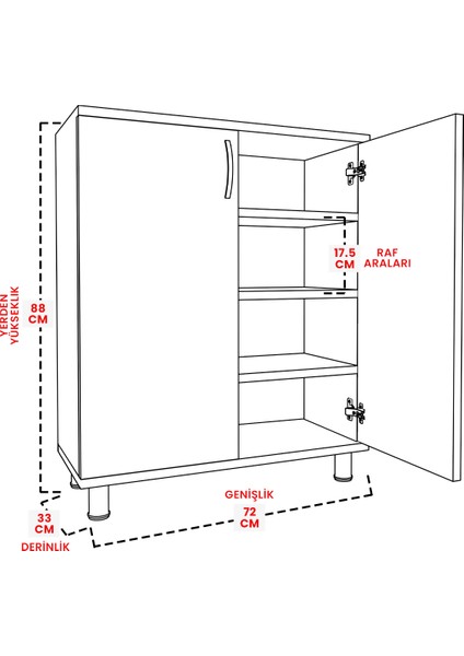 Colder 4 Raflı Ayakkabılık Antre Hol Çok Amaçlı Ayakkabı Dolabı modelleri