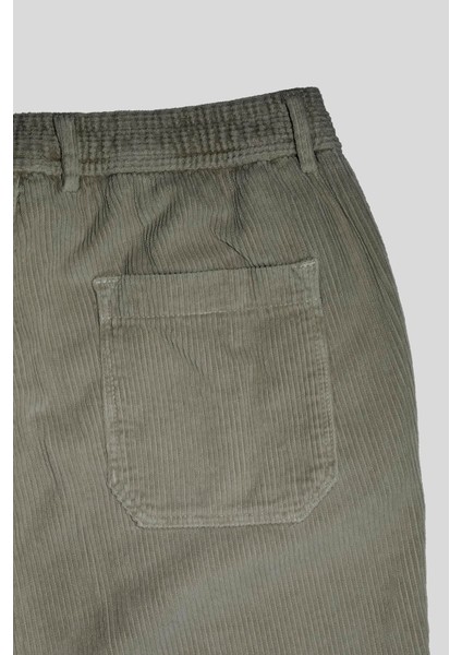 Pileli Cepli Kadife Dokulu Jogger Erkek Pantolon