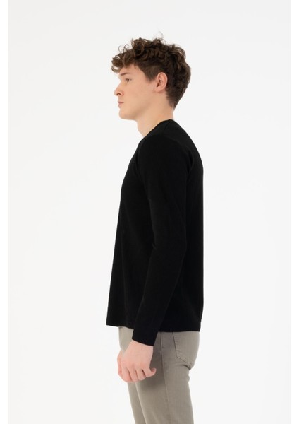 Bisiklet Yaka Slim Fit Erkek Kazak