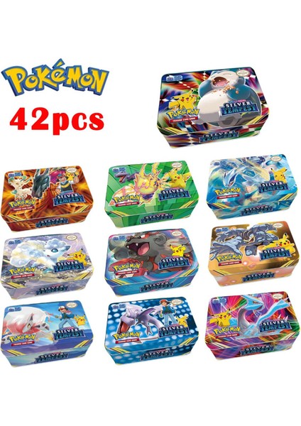 Yeni Gümüş Tempest Pokemon Kartları Demir Kutu 42 Kart Savaş Oyunu Hobi Koleksiyon Oyun Koleksiyonu Anime Çocuk Kartları (Yurt Dışından)