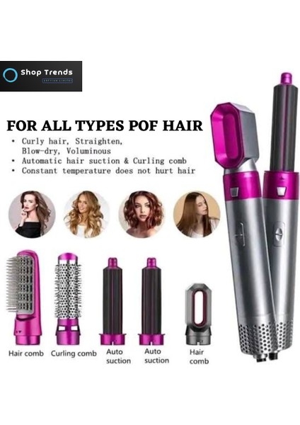 In 1saç Kurutma Makinesi Seti Profesyonel Sıcak Hava Şekillendirici Yüksek Kaliteli Hava Tarak Şekillendirici Için Bir Adım Elektrikli Saç Fırçası Dolgunlaştırıcı Set (Yurt Dışından) modelleri