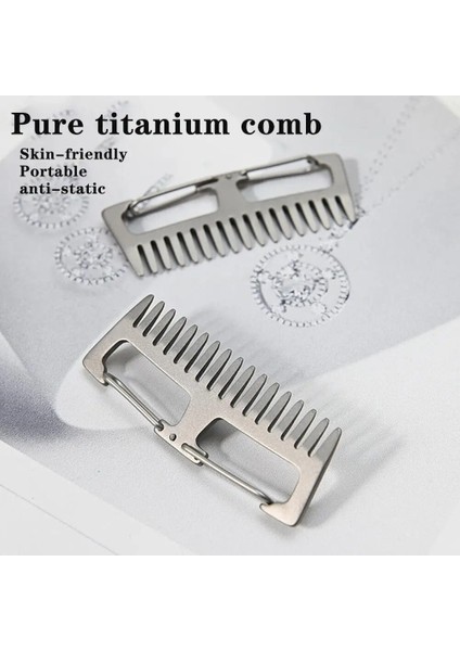 Faydalı Saç Fırçası Dayanıklı Taşınabilir Aşınmaya Dayanıklı Titanyum Bushcraft Cep Tarak Tarak Çok Fonksiyonlu (Yurt Dışından)