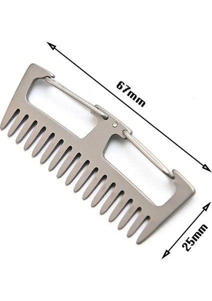 Faydalı Saç Fırçası Dayanıklı Taşınabilir Aşınmaya Dayanıklı Titanyum Bushcraft Cep Tarak Tarak Çok Fonksiyonlu (Yurt Dışından) fiyatları