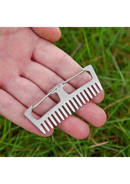 Faydalı Saç Fırçası Dayanıklı Taşınabilir Aşınmaya Dayanıklı Titanyum Bushcraft Cep Tarak Tarak Çok Fonksiyonlu (Yurt Dışından) modelleri