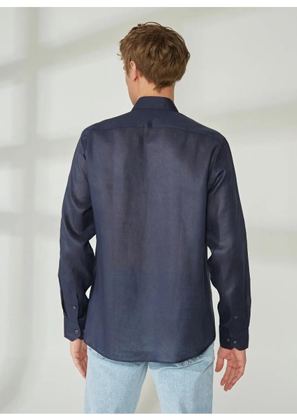 Gömlek Yaka %100 Keten Erkek Gömlek fırsatları