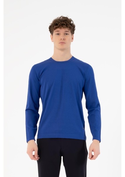 Bisiklet Yaka Slim Fit Basic Erkek Kazak