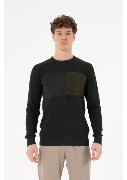 Bisiklet Yaka Regular Fit Erkek Kazak