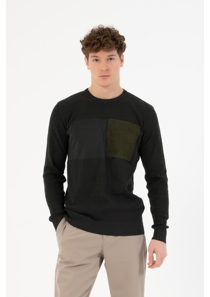 Bisiklet Yaka Regular Fit Erkek Kazak