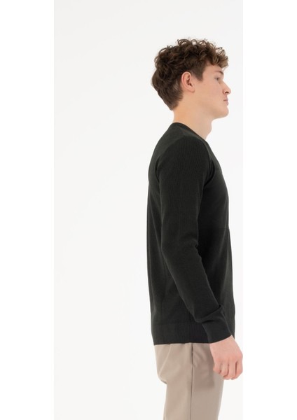 Bisiklet Yaka Regular Fit Erkek Kazak