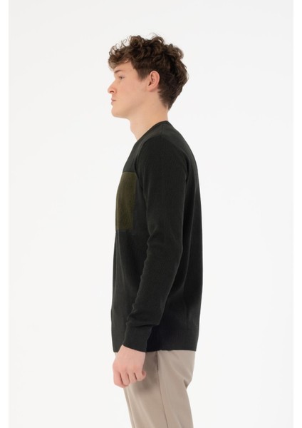Bisiklet Yaka Regular Fit Erkek Kazak
