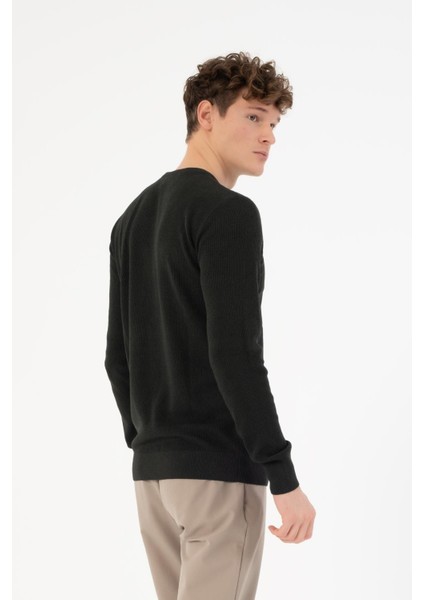 Bisiklet Yaka Regular Fit Erkek Kazak