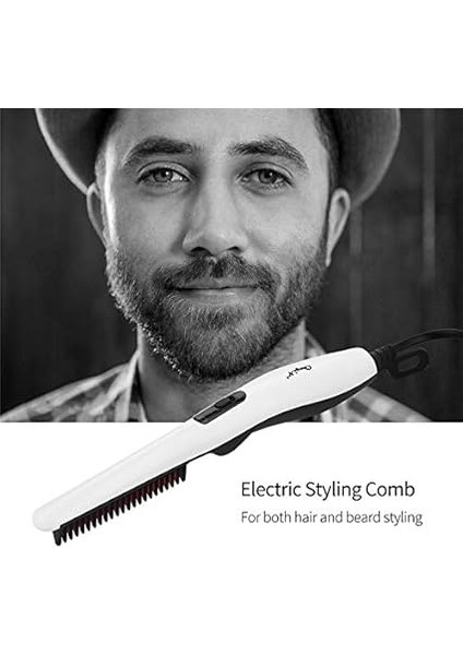 Elektrikli Sakal ve Saç Düzleştirici Fırça Profesyonel Ptc Isıtma Ütüler Erkekler Kadınlar Için Kıvırmak Düz Saç Bakımı Şekillendirici Araçları (Yurt Dışından)