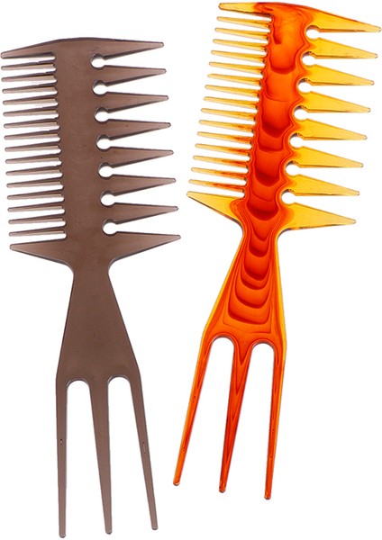 Geniş Dişler Saç Fırçası Çatal Tarak Erkekler Sakal Afro Saç Kuaförlük Aracı (Yurt Dışından) modelleri