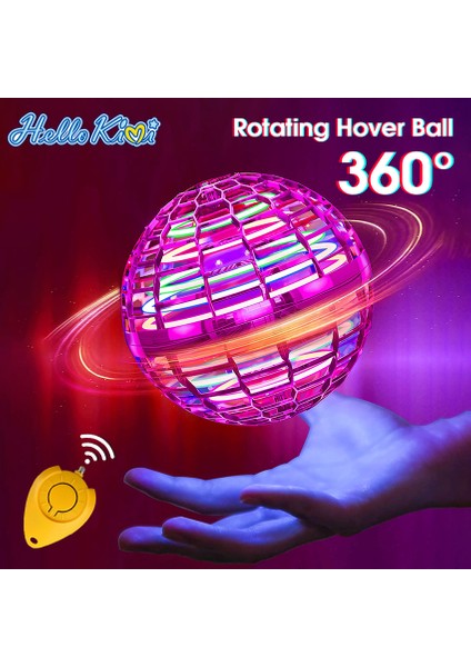 Hellokimi F-Lying Ball S-Pinner T-Oy Mini El C-Kontrollü 360° T-Oys Fly Orb Dönen M-Agic D-Rone F-Lying B-Oomerang C-Çocuklar Için Toplar (Yurt Dışından)