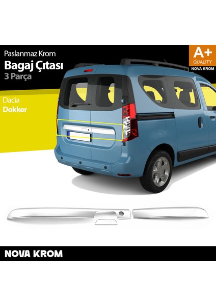 Dacia Dokker Krom Bagaj Çıtası 3 Prç. 2012 Üzeri