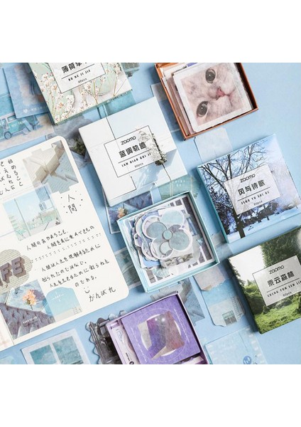 80 Adet/kutu Kırtasiye Etiket Dıy Günlüğü Scrapbooking Kağıt Yapışkanlı Çıkartmalar (Yurt Dışından) modelleri