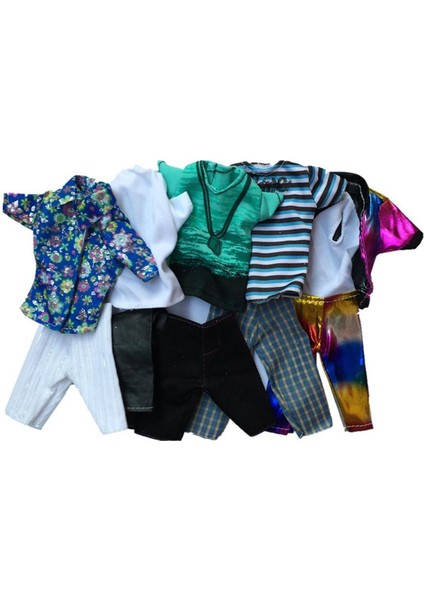 Moda Gündelik Giyim Bebek Giysileri Ken Doll Için Pantolon Kıyafeti Üstleri (Yurt Dışından)