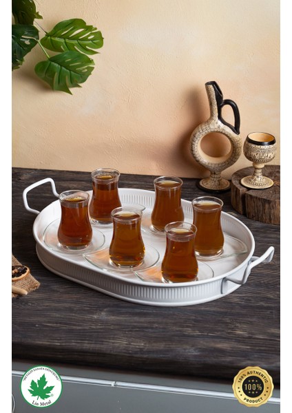 Küçük Lotus 41 cm Elips Tepsi Tırtıklı ve Tel Kulplu (Baskısız) fiyatları