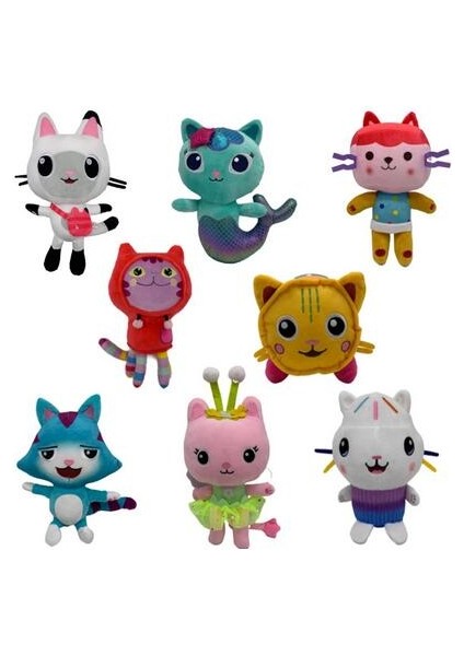 Gabby Dollhouse Peluş Oyuncaklar Kawaii Mercat Karikatür Doldurulmuş Hayvanlar Denizkızı Kedi Bebek Evi Peluş Bebek Çocuk Doğum Günü Hediyeleri (Yurt Dışından) fiyatları